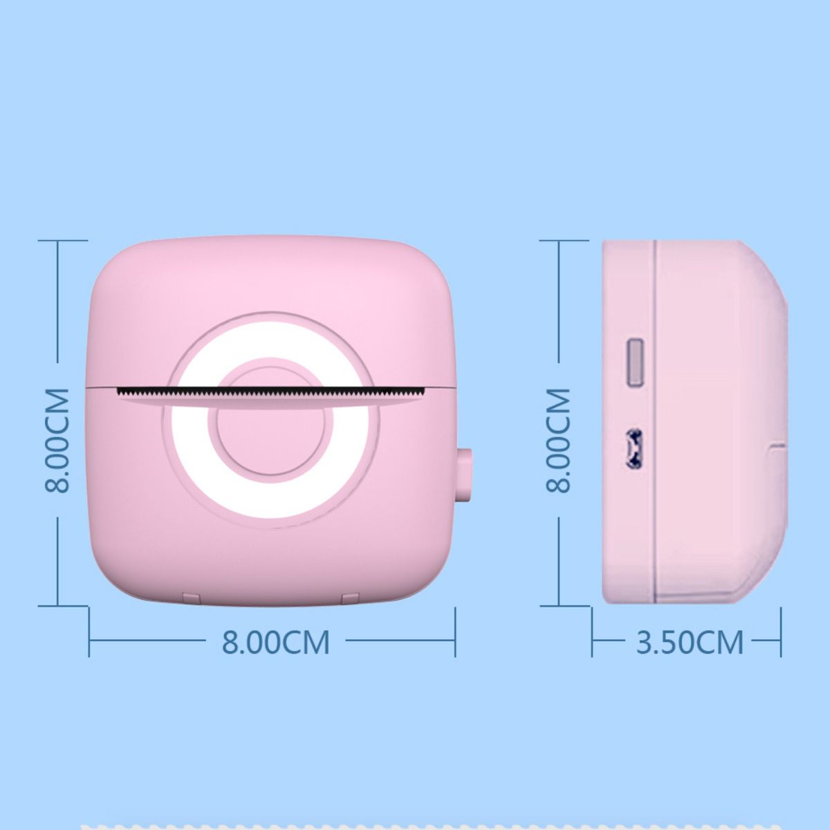 Mini Impresora Térmica Portátil Bluetooth Universal Rosado