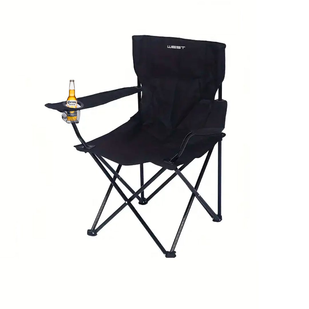 West  Silla Director Reforzada Camping Plegable Black Extra Large